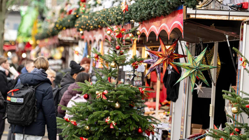 Skandál na vánočním trhu v Berlíně: Kupující kroutili hlavou nad mapou Blízkého východu